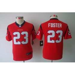 Cheap Arian Foster Texans Youth Jersey #23 Red From China Limited