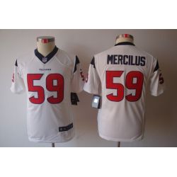 Cheap Whitney Mercilus Texans Youth Jersey #59 White From China Limited