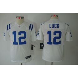 Cheap Andrew Luck Colts Youth Jersey #12 White From China Limited