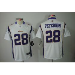 Cheap Adrian Peterson Vikings Youth Jersey #28 White From China Limited