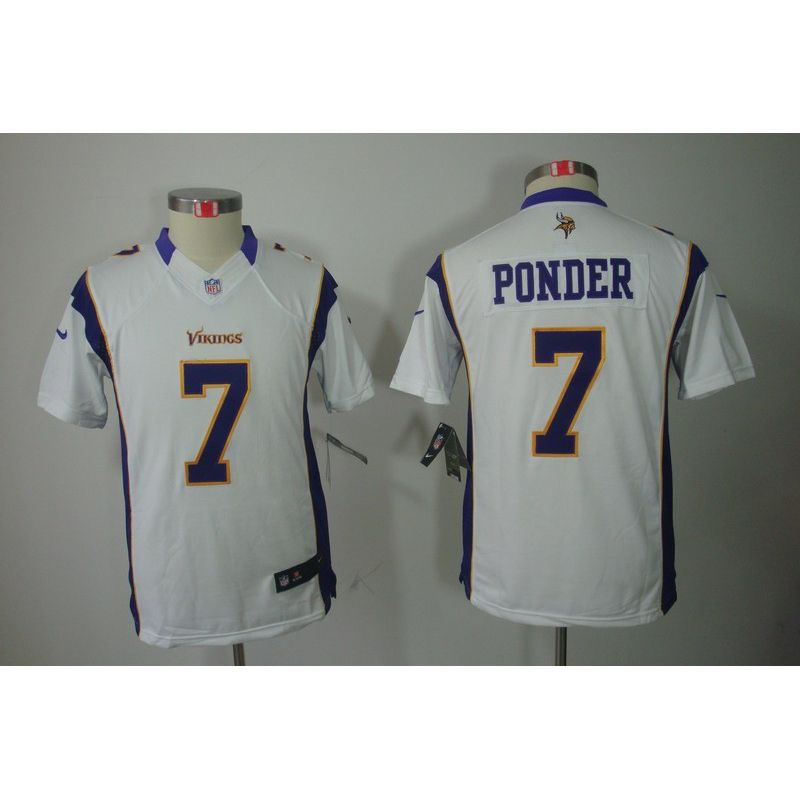 Cheap Christian Ponder Vikings Youth Jersey #7 White From China Limited Cheap Christian Ponder Vikings Youth Jersey #7 White From China Limited