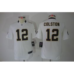 Cheap Marques Colston Saints Youth Jersey #12 White From China Limited
