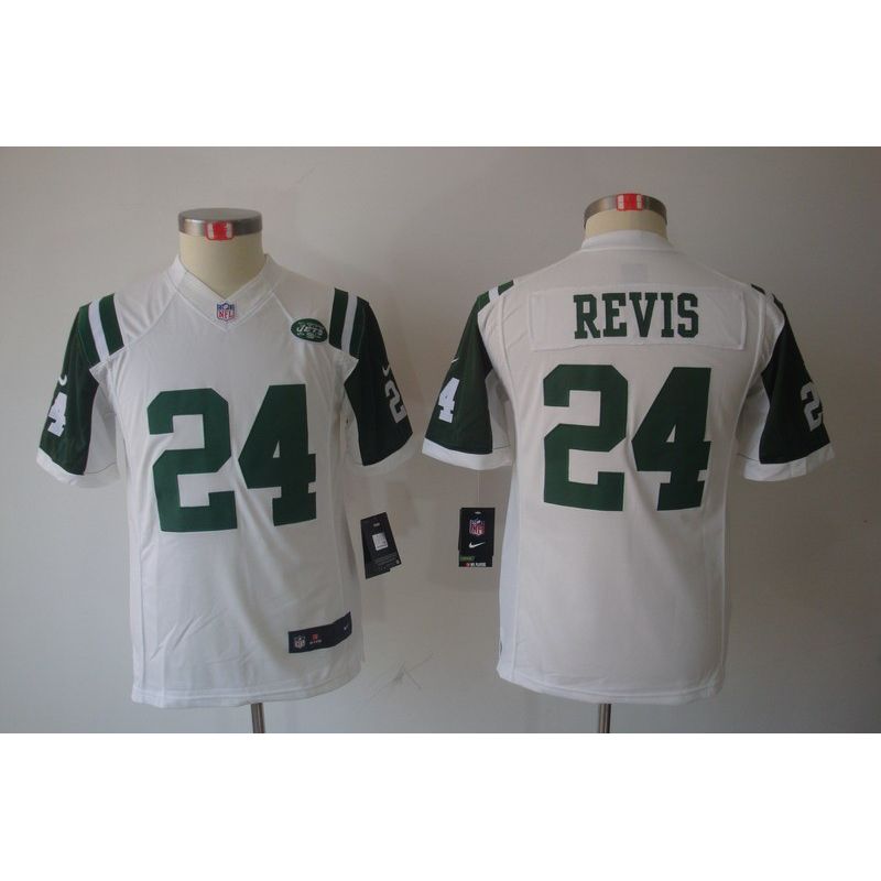 Cheap Darrelle Revis Jets Youth Jersey #24 White From China Limited