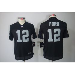 Cheap Jacoby Ford Raiders Youth Jersey #12 Black From China Limited