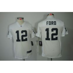 Cheap Jacoby Ford Raiders Youth Jersey #12 White From China Limited