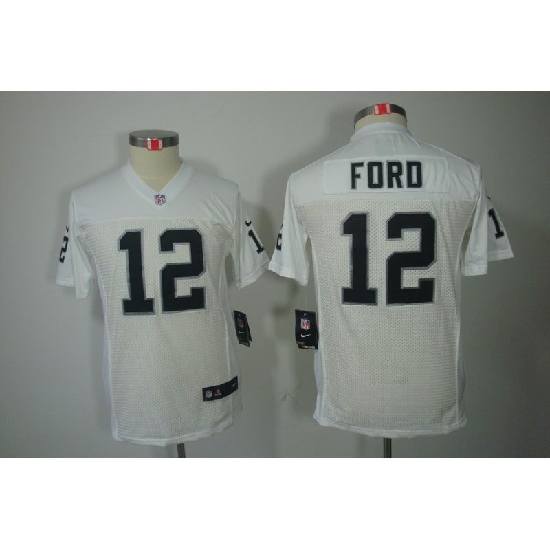 Cheap Jacoby Ford Raiders Youth Jersey #12 White From China Limited Cheap Jacoby Ford Raiders Youth Jersey #12 White From China Limited
