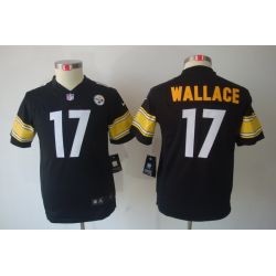 Cheap Mike Wallace Steelers Youth Jersey #17 Black From China Limited