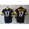 Cheap Mike Wallace Steelers Youth Jersey #17 Black From China Limited