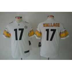 Cheap Mike Wallace Steelers Youth Jersey #17 White From China Limited