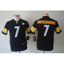 Cheap Ben Roethlisberger Steelers Youth Jersey #7 Black From China Limited