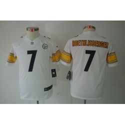Cheap Ben Roethlisberger Steelers Youth Jersey #7 White From China Limited