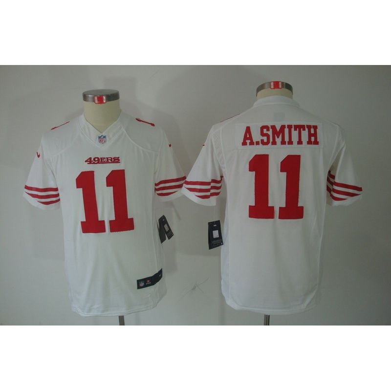 Cheap Alex Smith 49ers Youth Jersey #11 White From China Limited