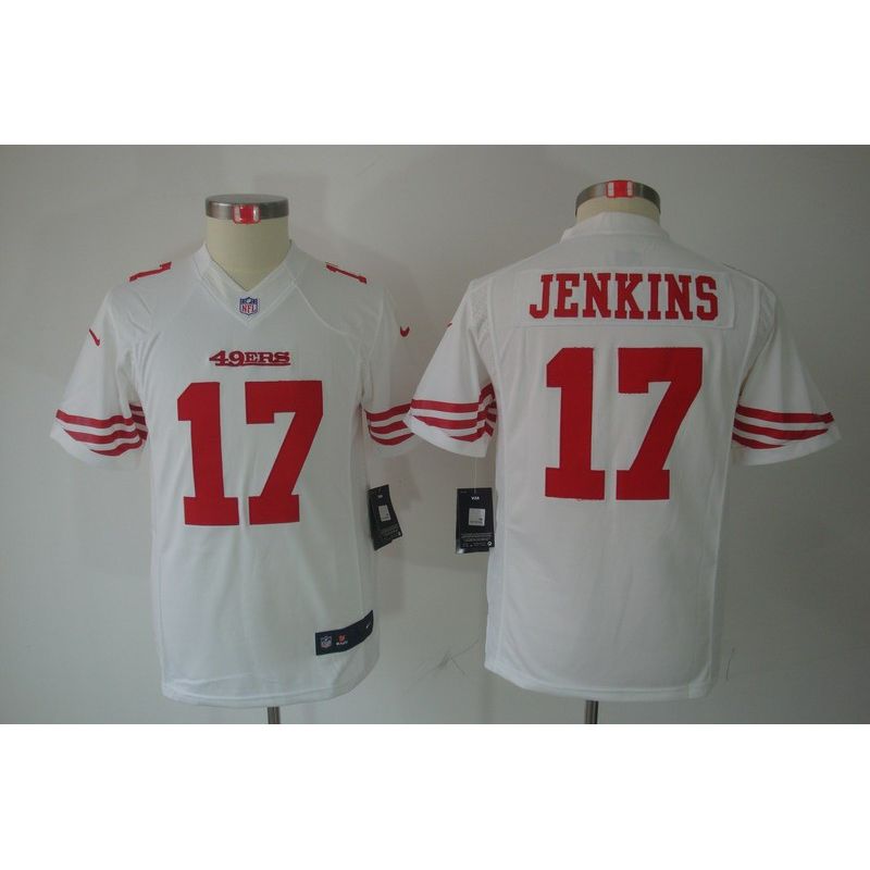 Cheap AJ Jenkins 49ers Youth Jersey #17 White From China Limited