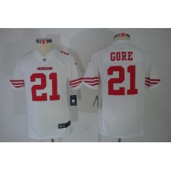 Cheap Frank Gore 49ers Youth Jersey #21 White From China Limited