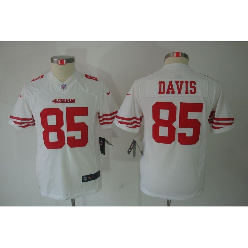 Cheap Vernon Davis 49ers Youth Jersey #85 White From China Limited