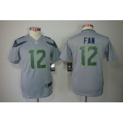 Cheap 12th Fan Seahawks Youth Jersey #12 Grey From China Limited