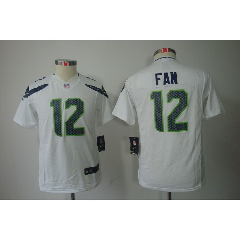 Cheap 12th Fan Seahawks Youth Jersey #12 White From China Limited