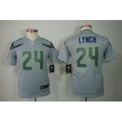 Cheap Marshawn Lynch Seahawks Youth Jersey #24 Grey From China Limited