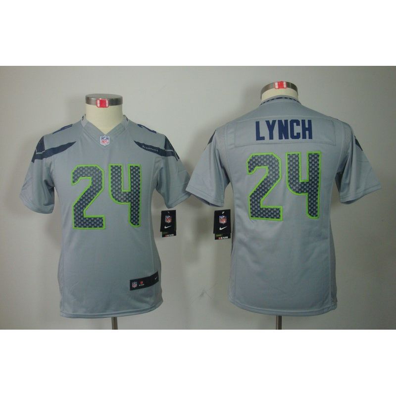 Cheap Marshawn Lynch Seahawks Youth Jersey #24 Grey From China Limited