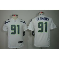 Cheap Chris Clemons Seahawks Youth Jersey #91 White From China Limited