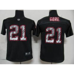 Cheap Frank Gore 49ers Youth Jersey #21 Black From China United Sideline