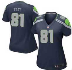 [Women's Game] Seattle Seahawks #81 Golden Tate (Blue) M