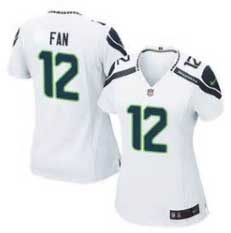 [Women's Game] Seattle Seahawks #12 12th Fan (White) L