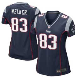 [Women's Game] New England Patriots #83 Wes Welker (Blue) M