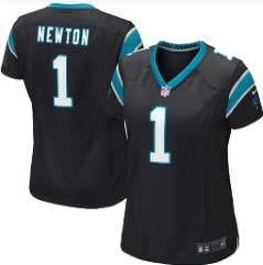 [Women's Game] Carolina Panthers #1 Cam Newton (Black) XL