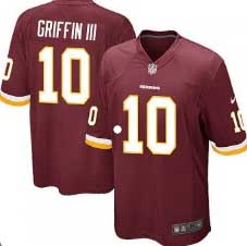 [Youth Game] Washington Redskins #10 Robert Griffin III (Red) M