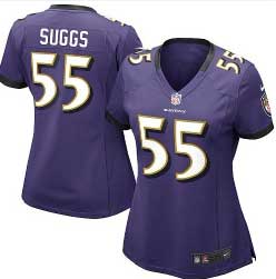 [Women's Game] Baltimore Ravens #55 Terrell Suggs (Purple) L