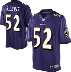 [Youth Game] Baltimore Ravens #52 Ray Lewis (Purple) L