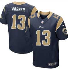 [Men's Elite] Los Angeles Rams #13 Kurt Warner (Blue) 44/L