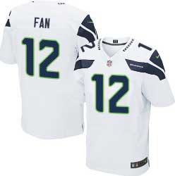 [Men's Elite] Seattle Seahawks #12 12th Fan (White) 56/3XL