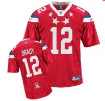 [Men's Reebok] New England Patriots #12 Tom Brady (Red, 2010 ALL star) M/48