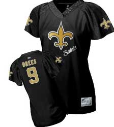 [Women's Field Flirt Fashion II]New Orleans Saints #9 Drew Brees (Black) L