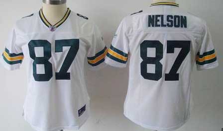 [Women's Reebok] Green Bay Packers #87 Jordy Nelson (White) S