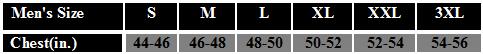 Men's Green Salute to Service Jersey Sizing Chart