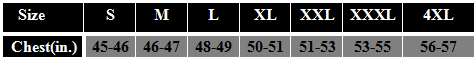 Mens Jersey Sizes